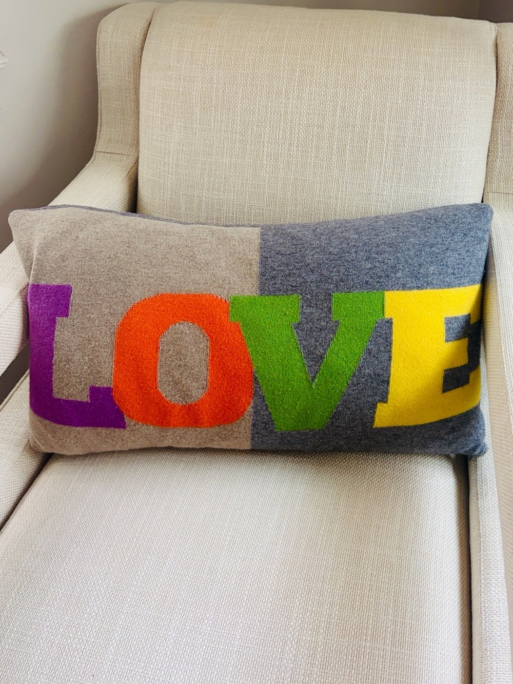 Rani Arabella 100% Cashmere Accent Pillow, Made in Italy